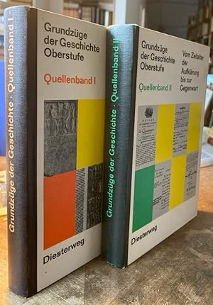 Image du vendeur pour Grundzge der Geschichte - Oberstufe. Quellenband I: Von der Urzeit bis zum Zeitalter des Absolutismus. Quellenband II: Vom Zeitalter der Aufklrung bis zur Gegenwart. mis en vente par Antiquariat Thomas Nonnenmacher