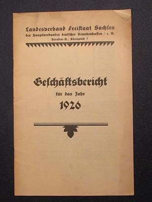 Bild des Verkufers fr Geschftsbericht fr das Jahr 1926. zum Verkauf von Das Konversations-Lexikon