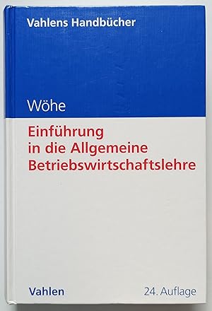 Seller image for Einfhrung in die Allgemeine Betriebswirtschaftslehre. for sale by KULTur-Antiquariat