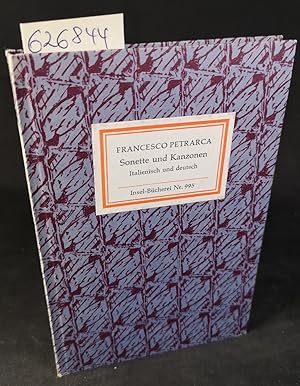 Bild des Verkufers fr Sonette und Kanzonen. Italienisch und deutsch. Insel-Bcherei Nr. 995/1. 1. Auflage. zum Verkauf von ANTIQUARIAT Franke BRUDDENBOOKS