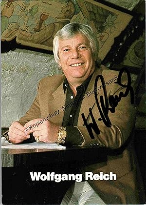 Original Autogramm Wolfgang Reich (1934-2019) /// Autogramm Autograph signiert signed signee