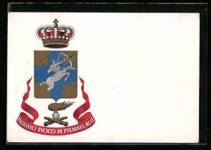 Cartolina Krone und Wappen, 131o Rgt. Artiglieria per Div. Cr. Centauro