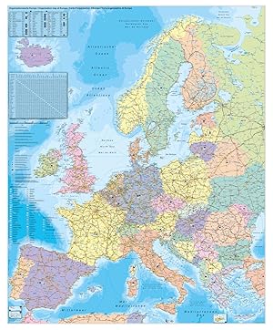 Bild des Verkufers fr Orga-Karte Europa 1 : 3 600 000. Wandkarte Grossformat mit Metallstaeben zum Verkauf von moluna