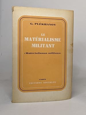 Imagen del vendedor de Le matrialisme militant (materialismus militans) a la venta por crealivres