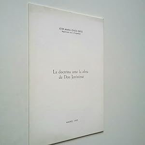 Imagen del vendedor de La doctrina ante la obra de Don Jernimo a la venta por MAUTALOS LIBRERA