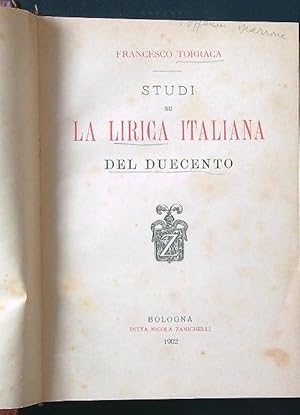 Bild des Verkufers fr La lirica italiana del Duecento zum Verkauf von Librodifaccia