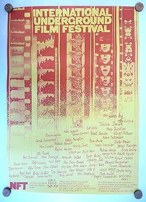 A poster for the first International Underground Film Festival, held at the National Film Theatre...