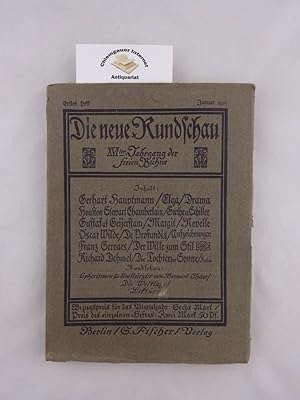 Seller image for Die neue Rundschau. XVIter Jahrgang der Freien Bhne. Erstes Heft. Januar 1905. for sale by Chiemgauer Internet Antiquariat GbR