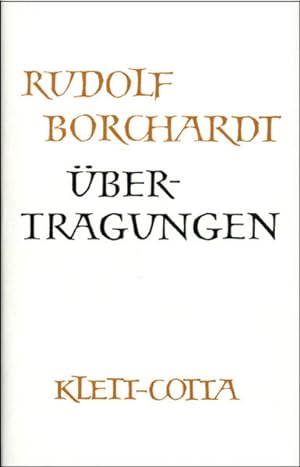 Bild des Verkufers fr Borchardt - bertragungen - aus der Reihe: Gesammelte Werke in Einzelbnden zum Verkauf von primatexxt Buchversand