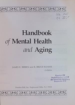 Seller image for Handbook of Mental Health and Aging for sale by books4less (Versandantiquariat Petra Gros GmbH & Co. KG)