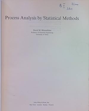 Immagine del venditore per Process Analysis by Statistical Methods venduto da books4less (Versandantiquariat Petra Gros GmbH & Co. KG)