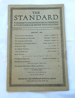 Bild des Verkufers fr The Standard (Vol. XIV No. 5 - January 1928): Published to Promote Ethical Thinking & to Encourage Better Ways of Living (Magazine) zum Verkauf von Bloomsbury Books