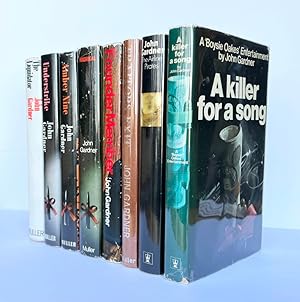 Imagen del vendedor de The complete Boysie Oakes spy novel series. Comprising The Liquidator, Understrike, Amber Nine, Madrigal, Founder Member, Traitor's Exit, The Airline Pirates and A Killer For A Song a la venta por Adrian Harrington Ltd, PBFA, ABA, ILAB