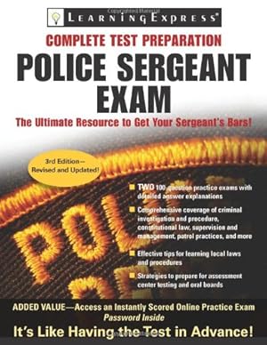 Bild des Verkufers fr Police Sergeant Exam: A Step-by-step System to Prepare for Your Promotion Exam zum Verkauf von WeBuyBooks