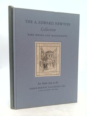 Seller image for The A. Edward Newton Collection, Rare Books And Manuscripts for sale by ThriftBooksVintage