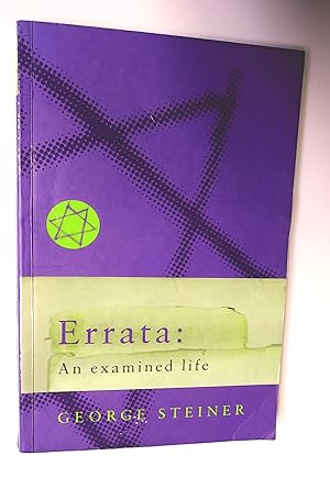Image du vendeur pour Errata; An Examined Life mis en vente par Livresse