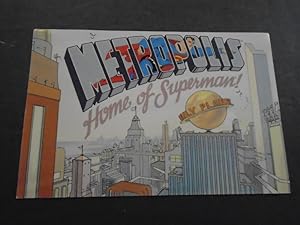 Vintage Post Card Metropolis Home of Superman D.C. Comics Promo 1998