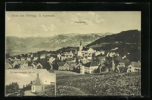 Ansichtskarte Oberegg / Appenzell, St. Antonskapelle, Gesamtansicht mit dem Vorarlberge