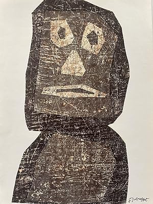 Jean Dubuffet Lithograph of "Totem Moaï" Personnage