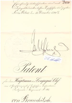 Seller image for WILHELM II. (1859-1941) von 1888 bis 1918 letzter Deutscher Kaiser und Knig von Preuen for sale by Herbst-Auktionen