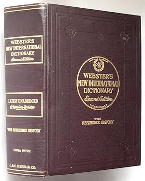 Seller image for India Paper Webster's New International Dictionary of the English Language: Second Edition Unabridged with Reference History. for sale by Bookworks [MWABA, IOBA]