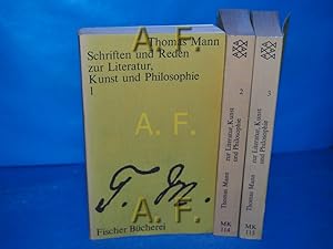 Imagen del vendedor de Thomas Mann Schriften und Reden zur Literatur, Kunst und Philosophie, in 3 Bnden (Das essayistische Werk, 3/8 Bd.) Moderne Klassiker 113, 114, 115 / Fischer Bcherei a la venta por Antiquarische Fundgrube e.U.