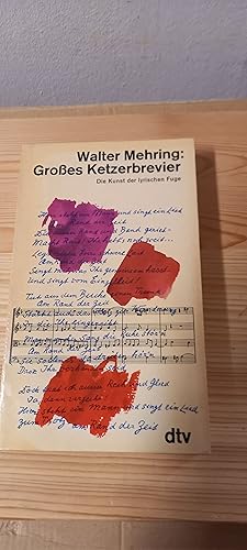 Imagen del vendedor de Grosses Ketzerbrevier : die Kunst d. lyr. Fuge. dtv ; 1124 a la venta por Versandantiquariat Schfer