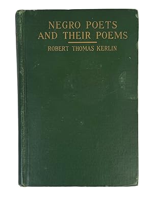 Negro Poets and Their Poems First Edition 1923 featuring : Phillis Wheatley, Langston Hughes, Jam...