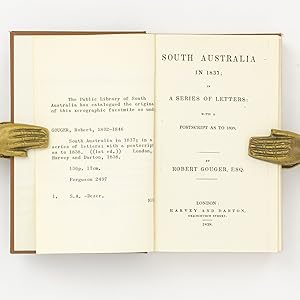 Imagen del vendedor de South Australia in 1837, in a Series of Letters. With a Postscript as to 1838 a la venta por Michael Treloar Booksellers ANZAAB/ILAB