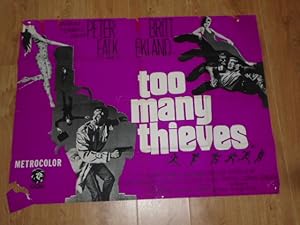 Too Many Thieves Quad Movie Poster Starring Peter Falk & Britt Ekland