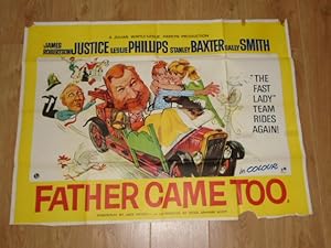 Father Came Too Quad Film Poster Starring James Robertson, Leslie Philips, Stanley Baxter, Sally ...