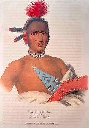 Image du vendeur pour Moa-Na-Hon-Ga. Great Walker. An Ioway Chief. mis en vente par William Chrisant & Sons, ABAA, ILAB. IOBA, ABA, Ephemera Society