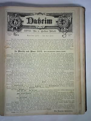 Imagen del vendedor de XXVIII. Jahrgang 1892, Nr. 1 bis 13 zusammen in einem Band a la venta por Celler Versandantiquariat