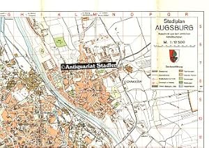 Stadtplan Augsburg. Ausschnitt aus dem amtlichen Adreßbuchplan.