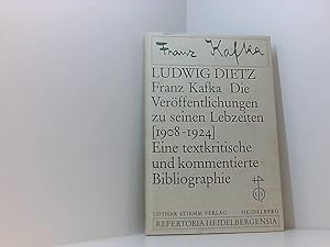 Bild des Verkufers fr Franz Kafka I. Die Verffentlichungen zu seinen Lebzeiten ( 1908-1924) zum Verkauf von Book Broker