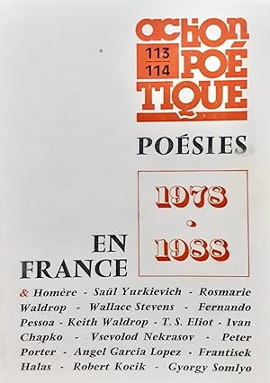 Imagen del vendedor de Action potique n113-114, automne-hiver 1988 - a la venta por Le Livre  Venir