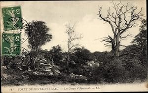 Ansichtskarte / Postkarte Caruelle Forest Fontainebleau Val d'Oise, Die Gorges d'Apremont