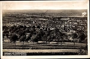 Bild des Verkufers fr Ansichtskarte / Postkarte Haltingen Weil am Rhein, Panorama mit Dreilnderecke Deutschland, Frankreich, Schweiz zum Verkauf von akpool GmbH