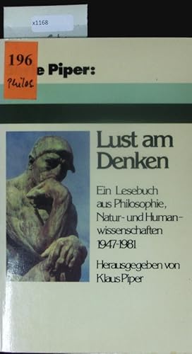 Seller image for Lust am Denken. for sale by Antiquariat Bookfarm