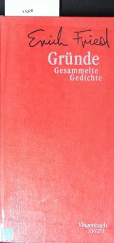 Imagen del vendedor de Grnde. Gesammelte Gedichte. a la venta por Antiquariat Bookfarm