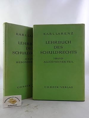 Bild des Verkufers fr Lehrbuch des Schuldrechts. T. Band: Allgemeiner Teil. II. Band: Besonderer Teil. zum Verkauf von Chiemgauer Internet Antiquariat GbR