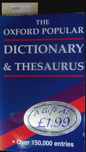 Imagen del vendedor de The Oxford popular dictionary & thesaurus. a la venta por Antiquariat Bookfarm