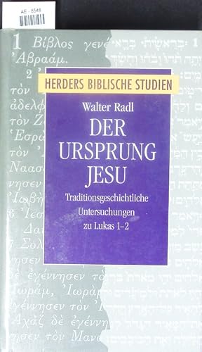 Bild des Verkufers fr Der Ursprung Jesu. zum Verkauf von Antiquariat Bookfarm