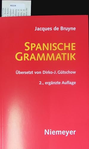 Bild des Verkufers fr Spanische Grammatik. zum Verkauf von Antiquariat Bookfarm