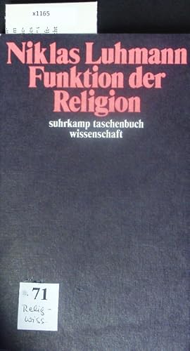 Bild des Verkufers fr Funktion der Religion. zum Verkauf von Antiquariat Bookfarm