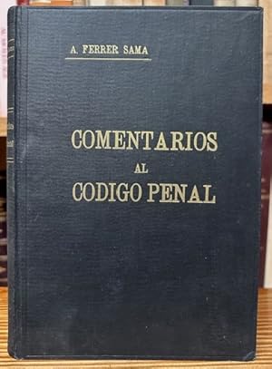 Bild des Verkufers fr COMENTARIOS AL CODIGO PENAL. Tomo I zum Verkauf von Fbula Libros (Librera Jimnez-Bravo)