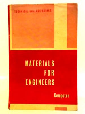 Image du vendeur pour Materials For Engineers mis en vente par World of Rare Books