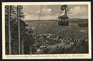 Ansichtskarte Oberwiesenthal, Fichtelberg-Schwebebahn