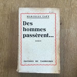 Image du vendeur pour Des hommes passrent. mis en vente par Les bouquins d'Alain