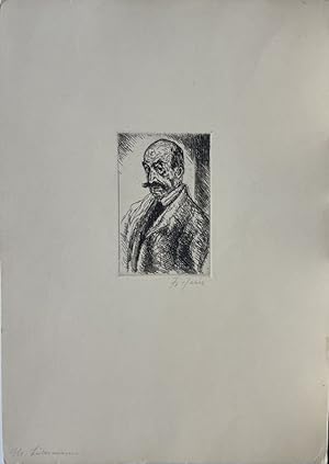 Porträt Max Liebermann. Radierung.